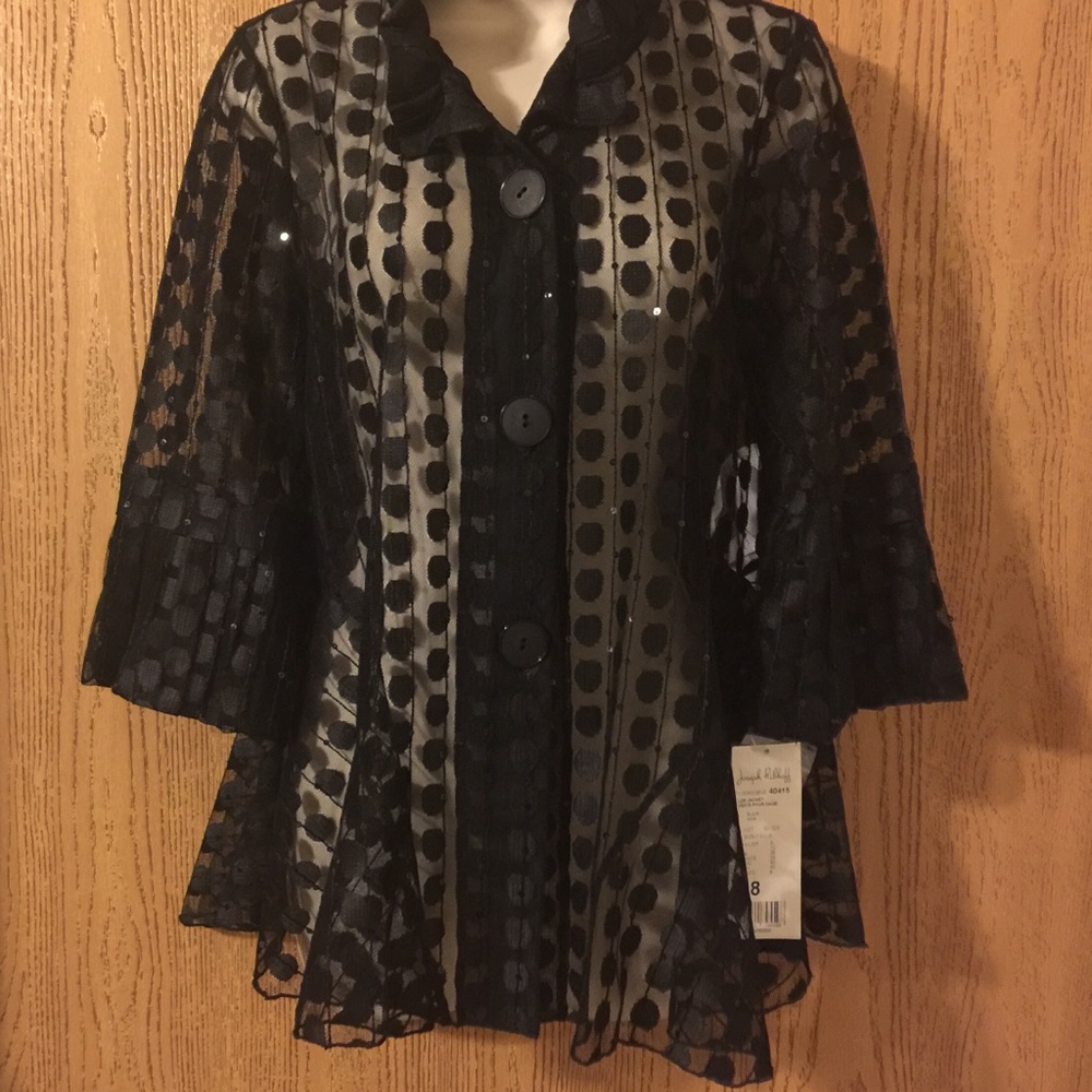 NWT-Joseph Ribhoff Black Dressy Top size 8